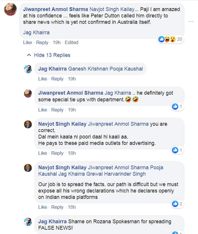 A screenshot showing concerns over the content presented in the video advertisement. 