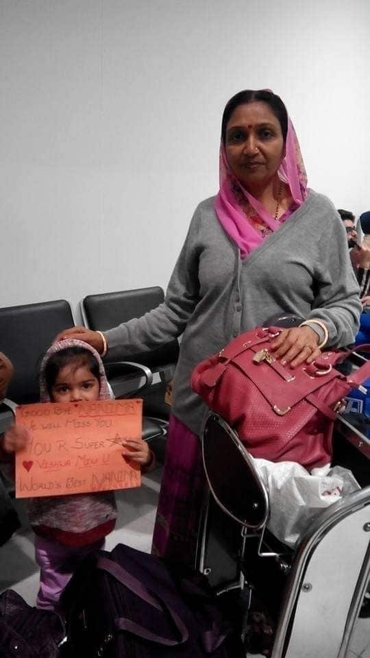 Vishwa with the Grandmother who donated her Kidney to save Vishwa's life