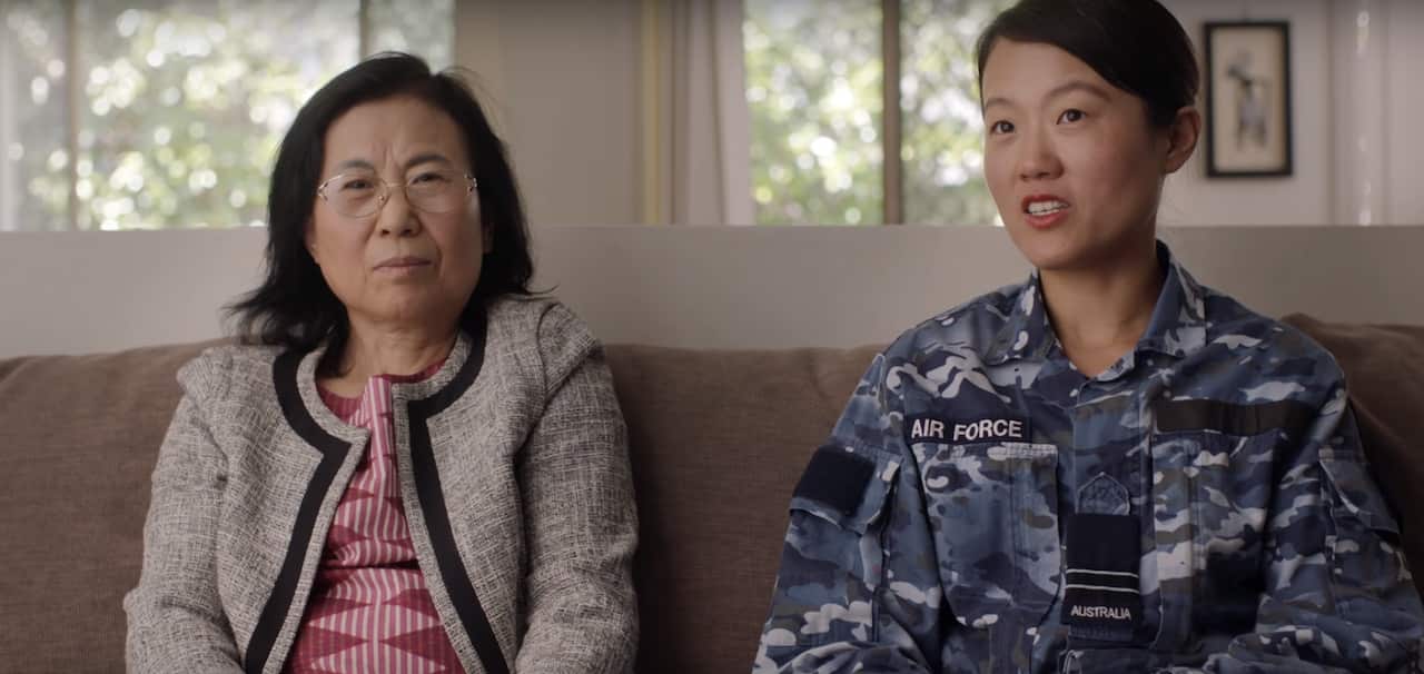 Vivienne Clark and her mother Lihua
