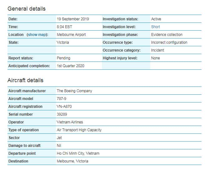 Aviation safety investigations & reports