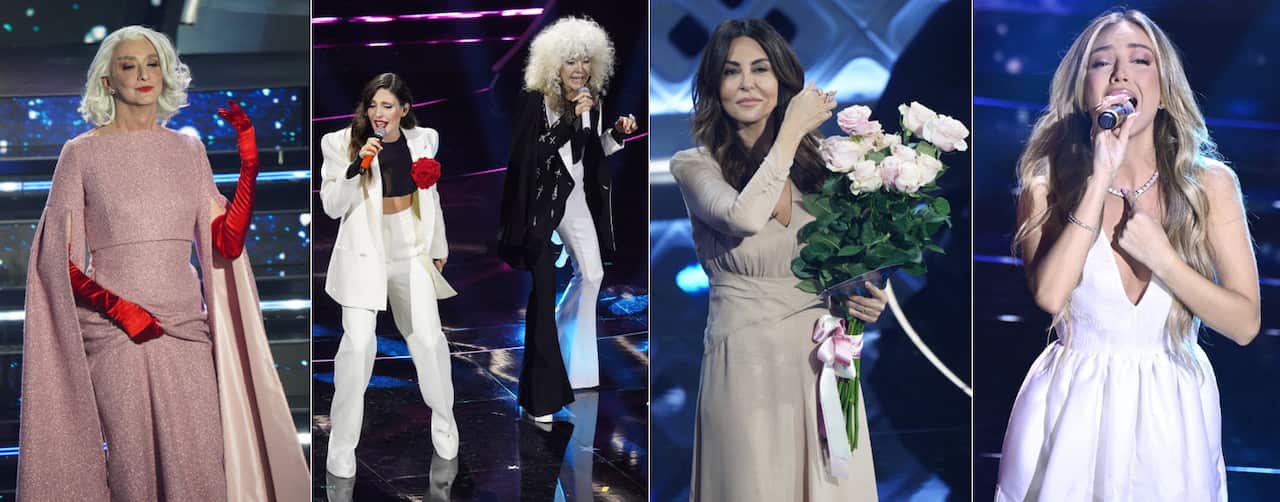 Drusilla Foer, il duo Ditonellapiaga e Rettore, Sabrina Ferilli e Ana Mena, alcuni dei volti femminili di Sanremo 2022 