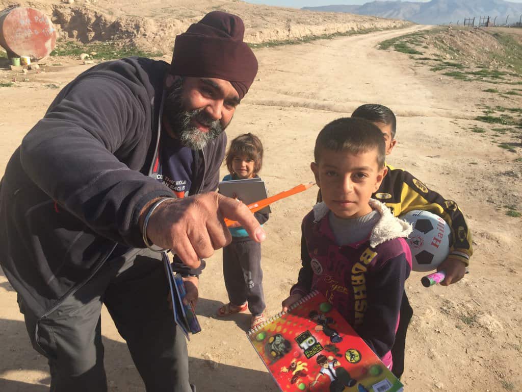 Khalsa Aid distributing stationery among refugee children