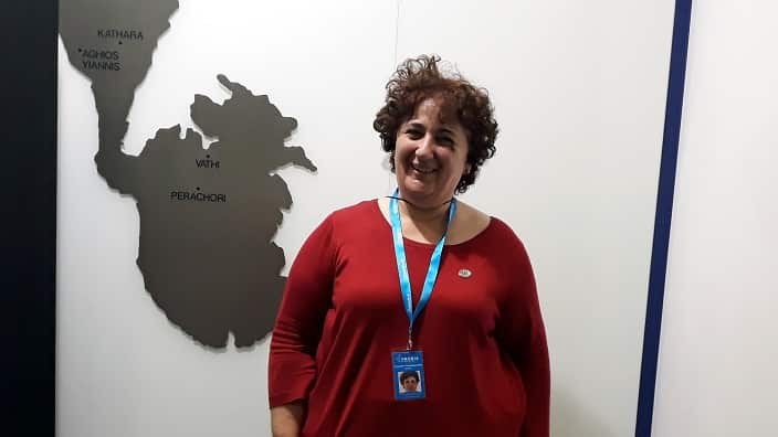 Volunteer Voula Papadopoulou.