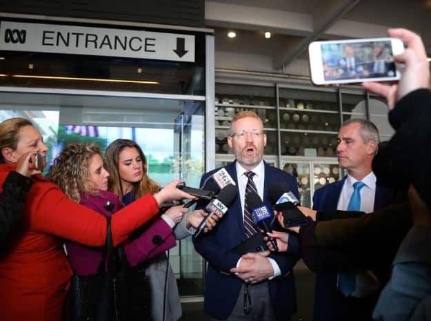 ABC Editorial Director Craig McMurtie (C) has called the AFP raid an "uncomfortable development".