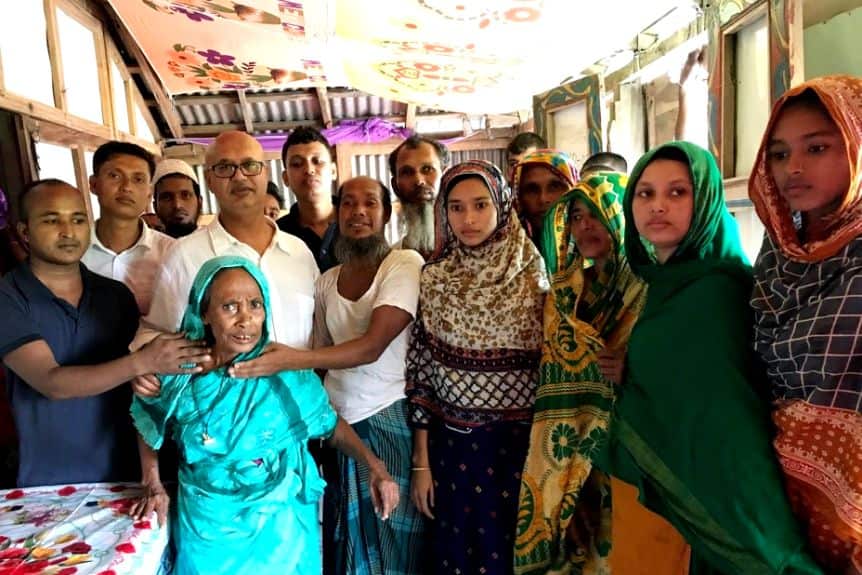 Waji with his family