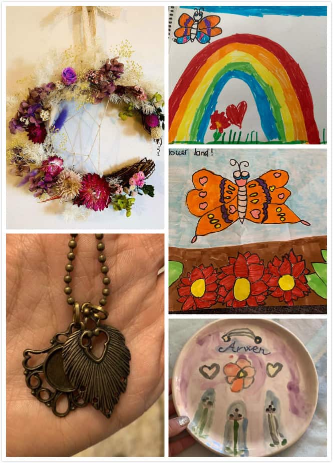 华人儿童捐赠给老人院的绘画手工作品