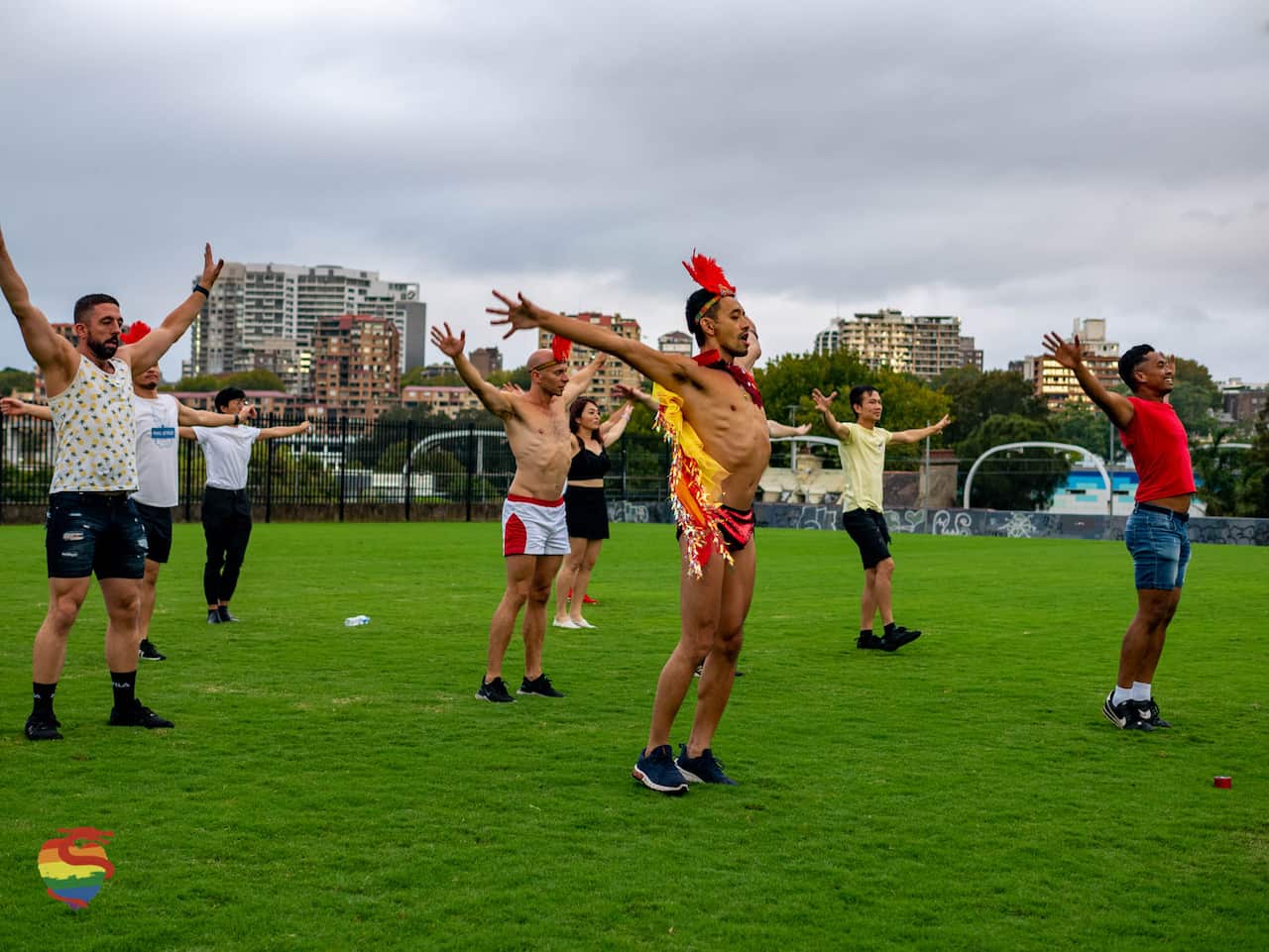 Mardi Gras Chinese Float Group preparing Sydney Mardi Gras Parade 2021.