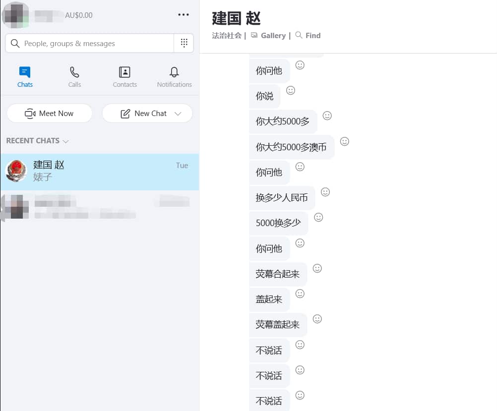 the conversation between Cindy and the scammers
