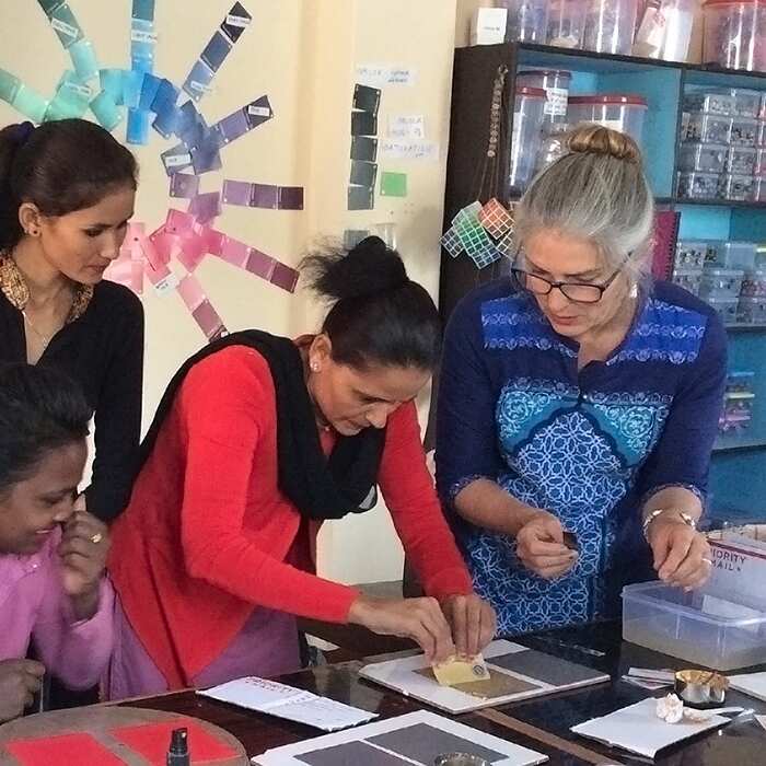 Wendy Moore OAM with Nepali women Sammunat
