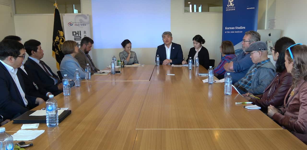 Dr Jinhyang Kim, President of the KIC has been invited to the Distinguished Speakers Series for Korean Studies in Melbourne University. 