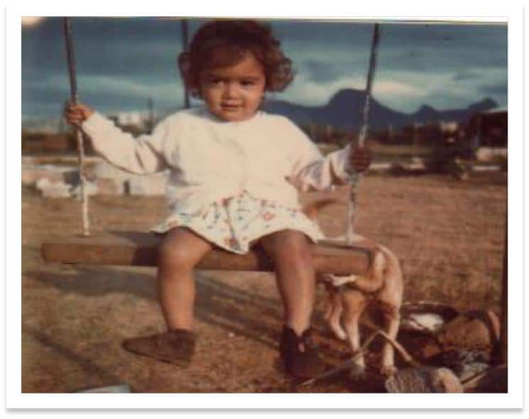 Veronique before the abuse, at the age of four