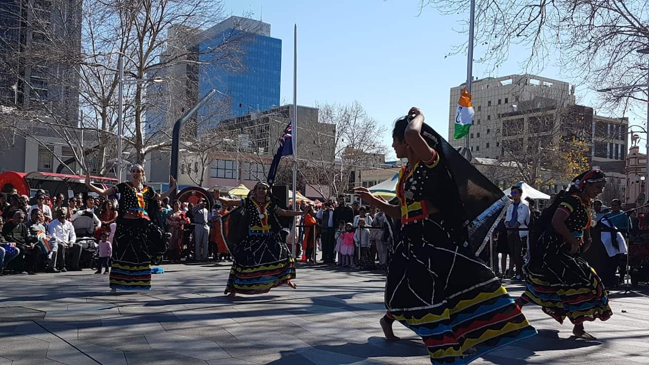 Dance performance by Indian community on the occasion of Indian independence day 