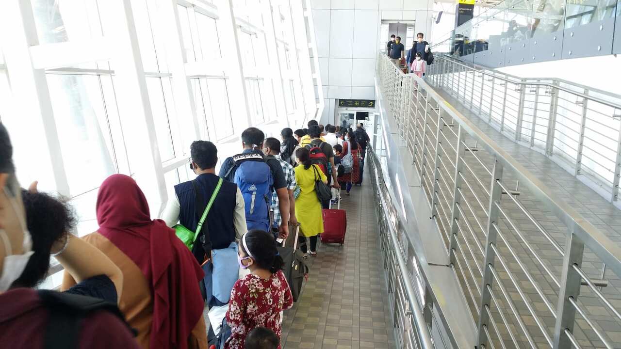 Charter flight from India