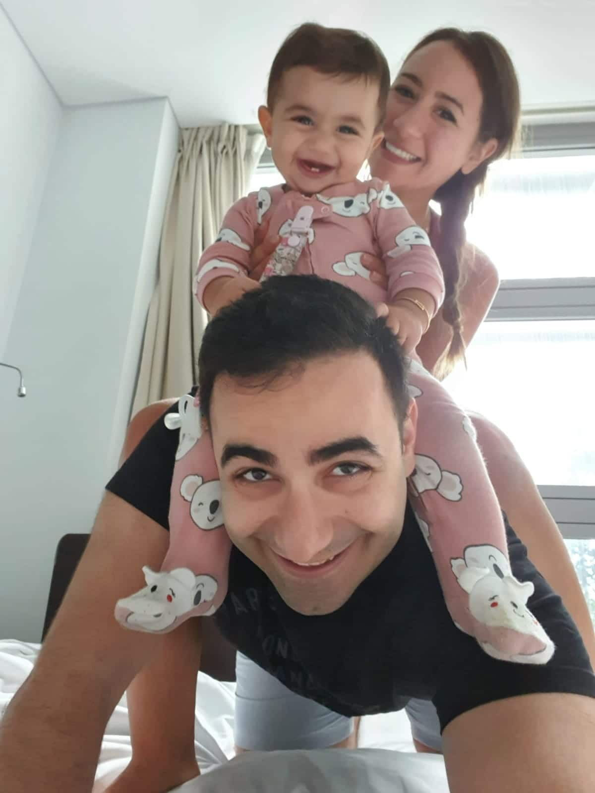 Dr. Rimon Farid with his wife Carole and 9 months old daughter Sherry.