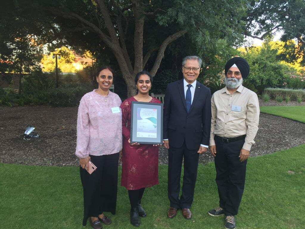 The Singh family with Hon. Hieu Van Le AC, Governor of SA on Monday 18 January.