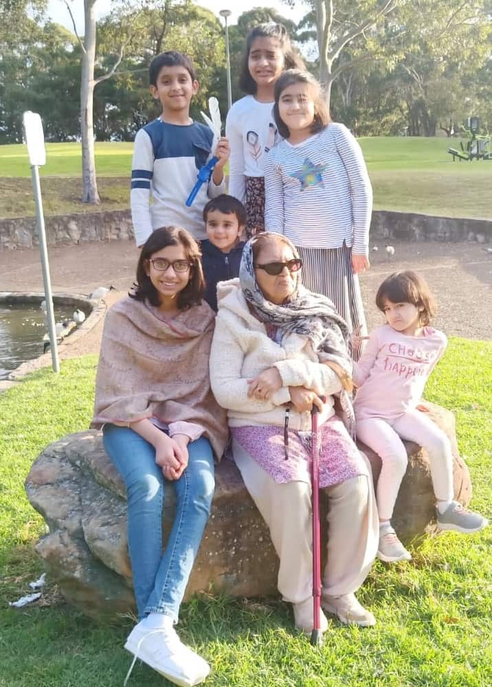 The children took online classes during their stay in Australia