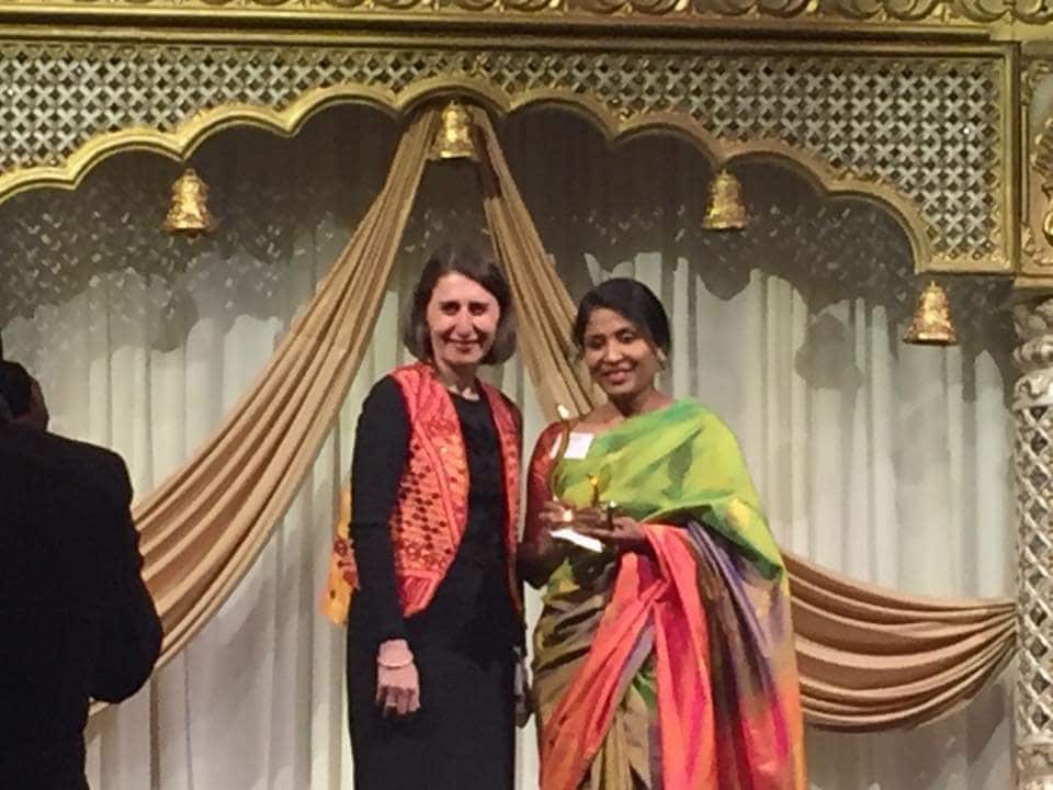 Tamanna Monem with Gladys Berejiklian.