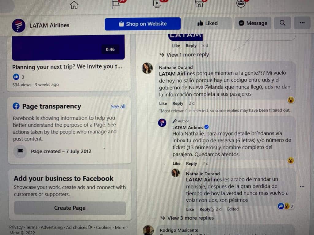 LATAM:Indignación por cancelación de vuelos a Sudamérica