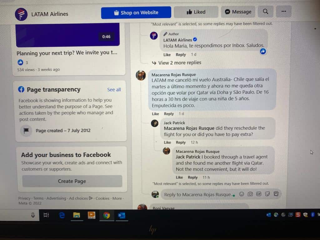 LATAM:Indignación por cancelación de vuelos a Sudamérica