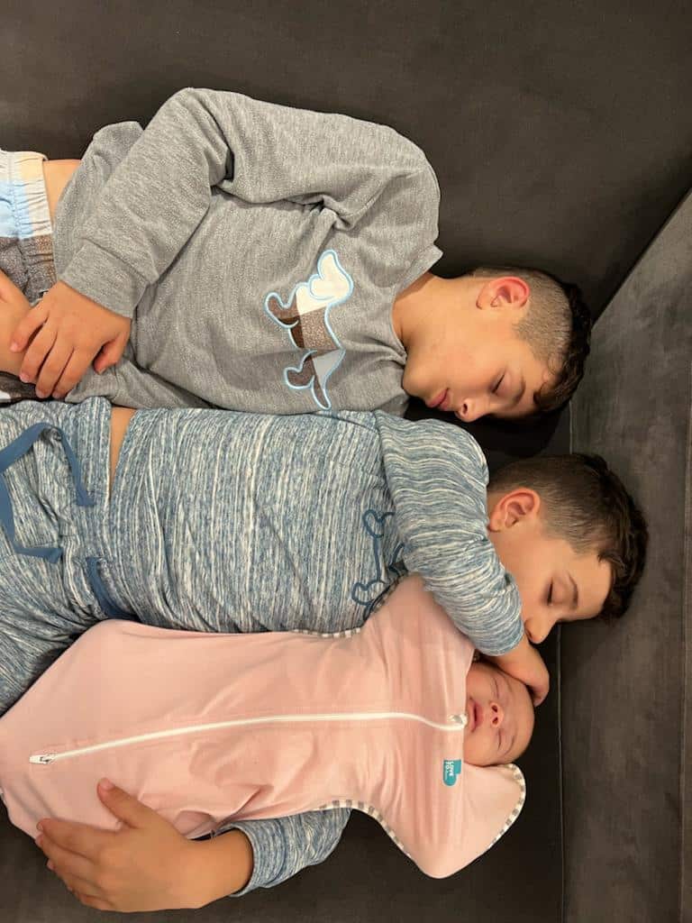 Chris and Michael Abdallah with baby Selena.