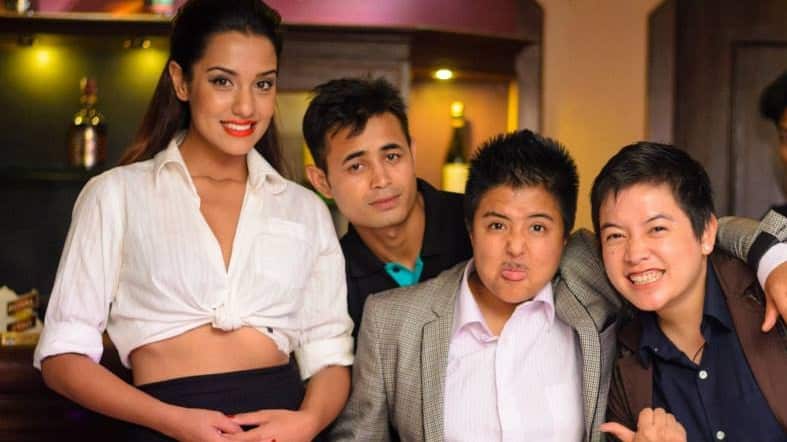 Nattu Shah with her friends.