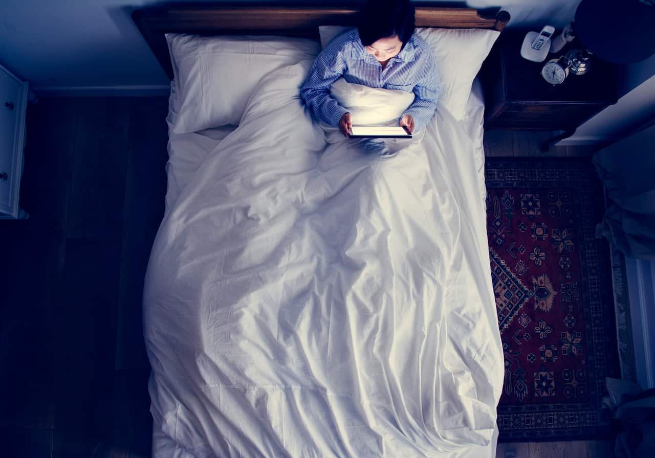 sleeping using smart device