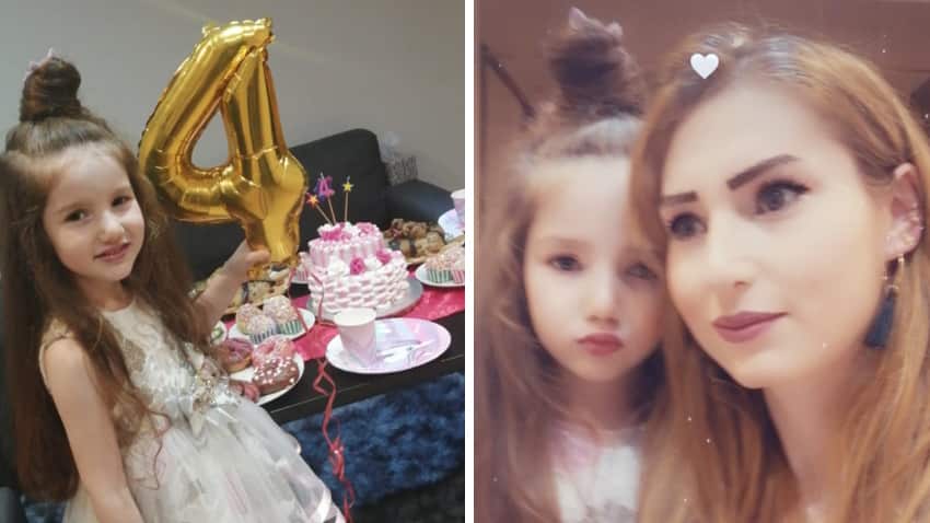 Nancy Raed (L) the daughter of Manal Al Naddaf (R)