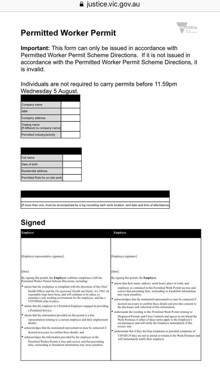 Format surat keterangan izin kerja
