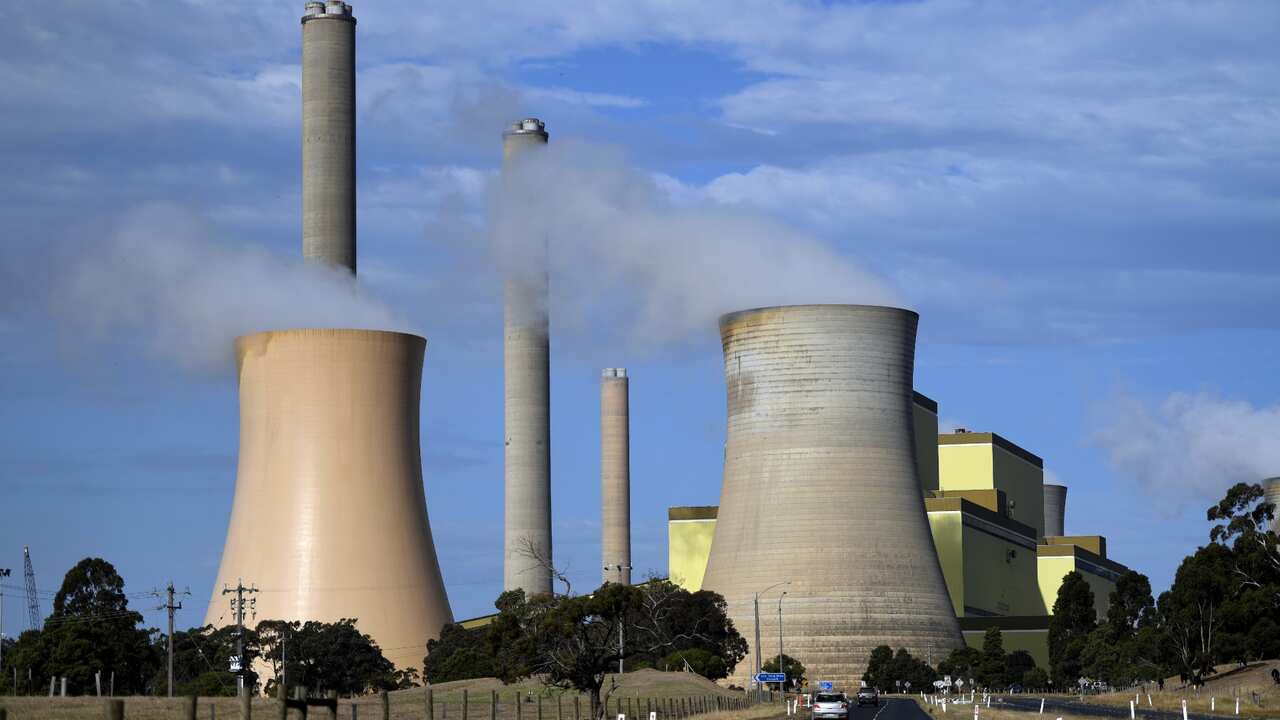 La centrale elettrica a carbone di Loy Yang nella Latrobe Valley.
