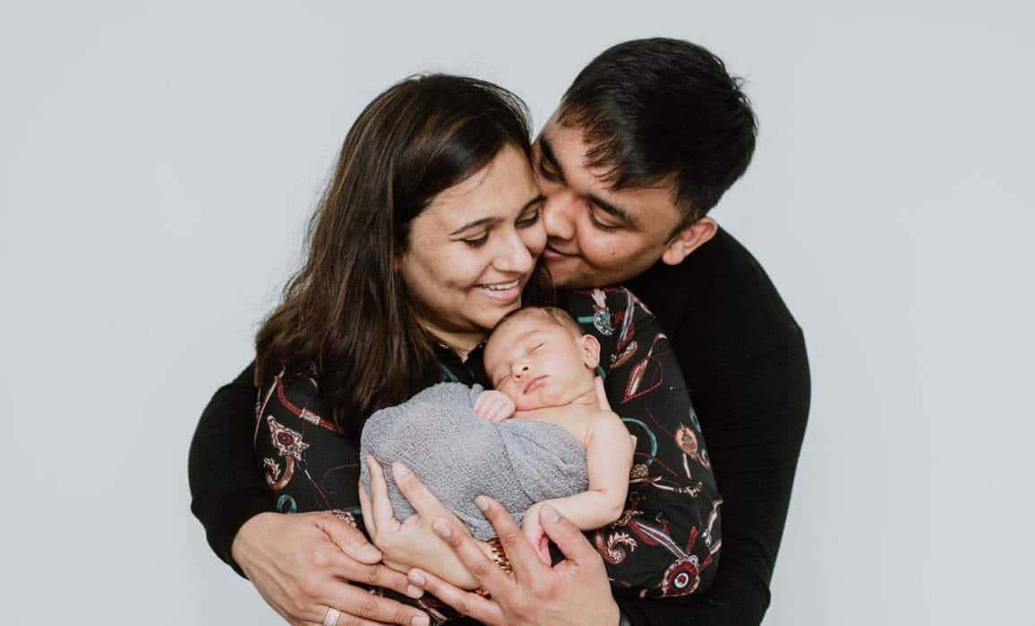 Yesha and Mayank Patel with their son Mishaay 