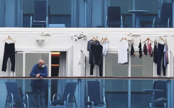 L'immagine di un passeggero della Diamond Princess