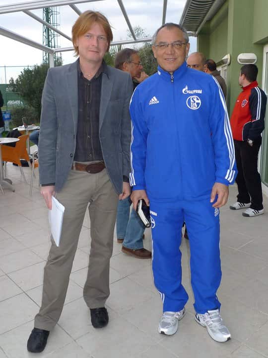 Ivan Zhidkov with Wolfgang-Felix Magath famed German coach, football manager and former player