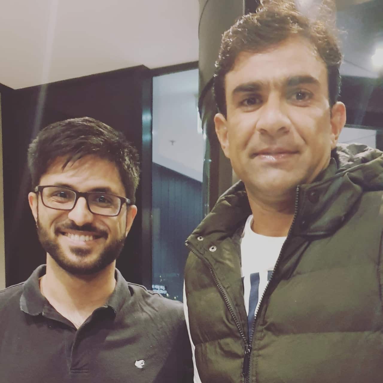 Sportageous co founder zushan hashmi with pakistani cricketer