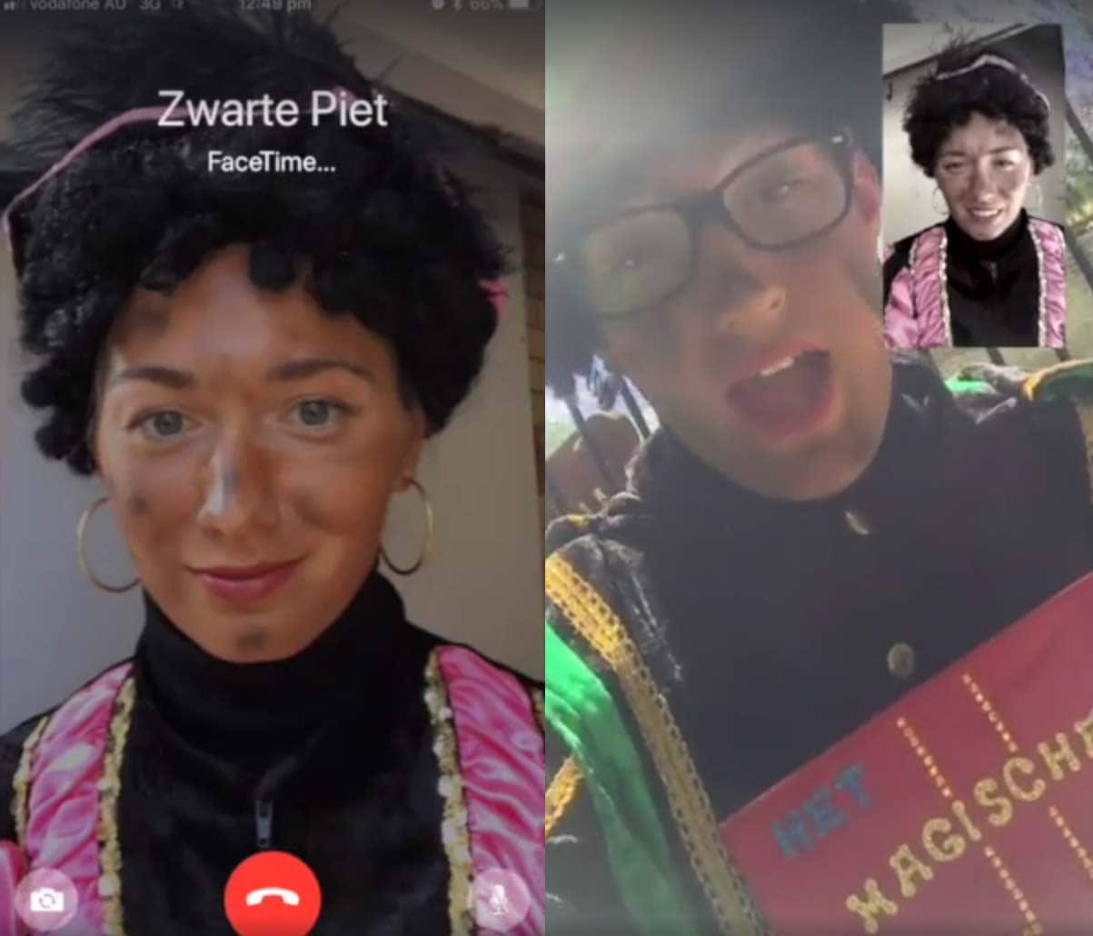 Zwarte Piet do Facetime 