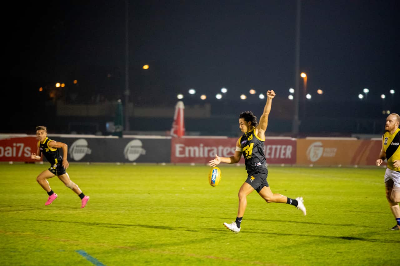 The team played for the first time overseas against AFL Middle East on their sixth day of the program.