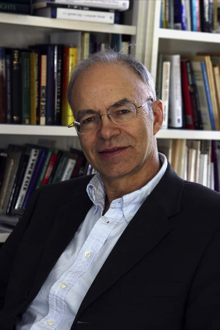 Peter Singer sitting.
