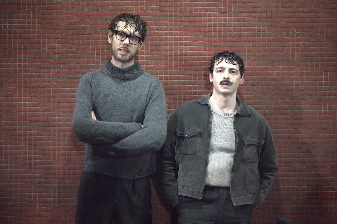 Josh Finan as Gerry Adams and Anthony Boyle as Brendan Hughes in 'Say Nothing'.