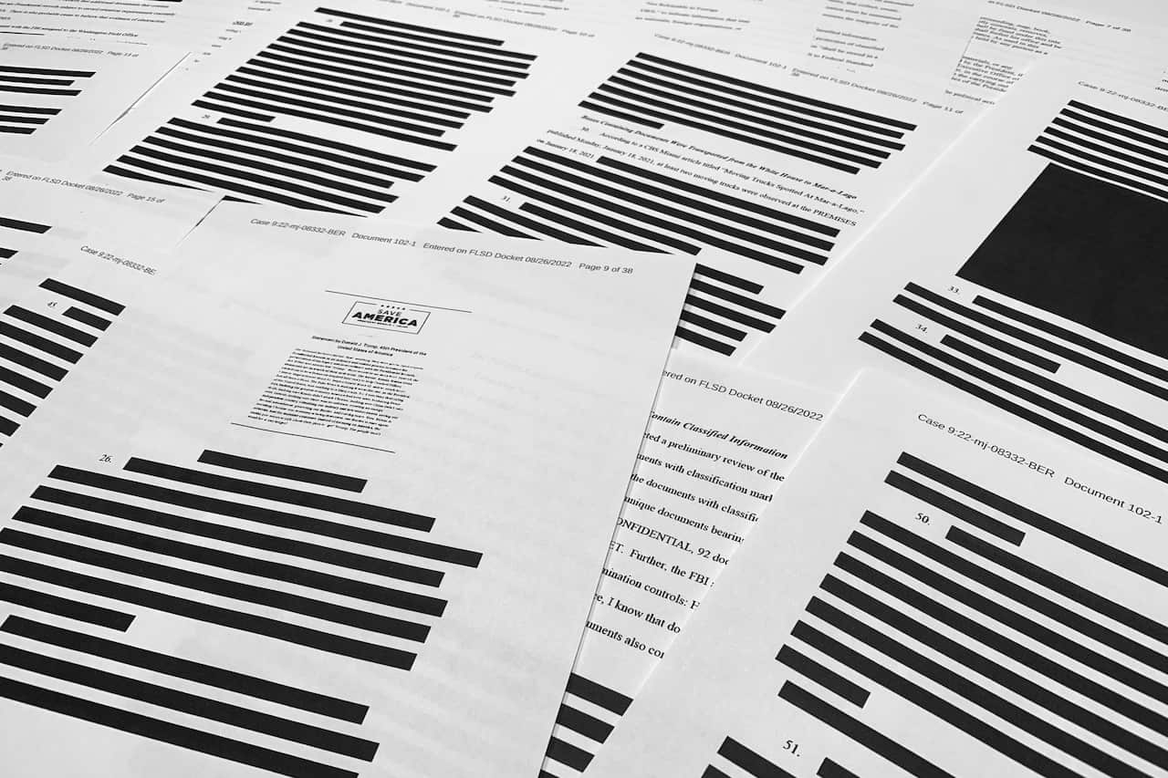 The heavily redacted affidavit that led to the FBI raid on Trump's Florida estate
