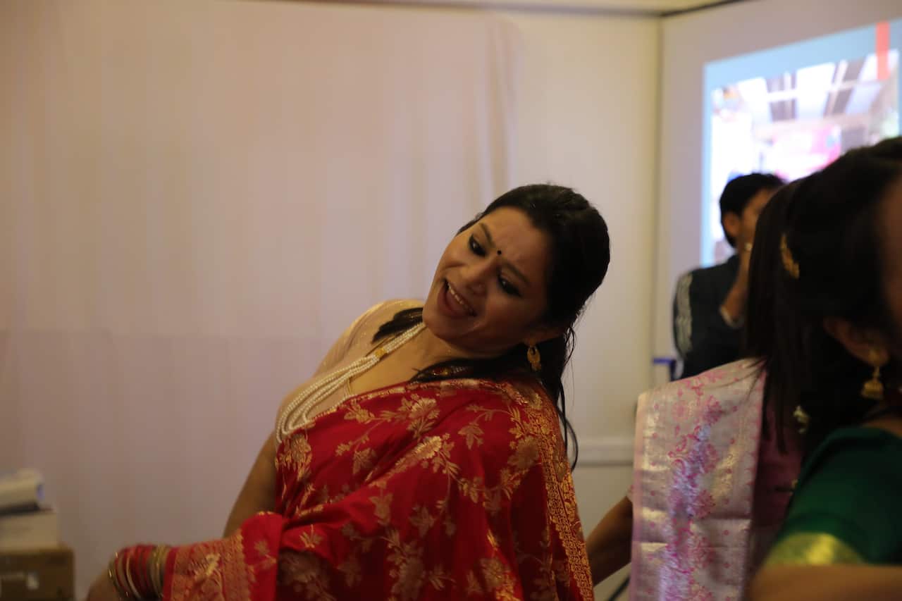 Attendees were seen dancing to Teej songs at the Teej celebration event in Sydney.