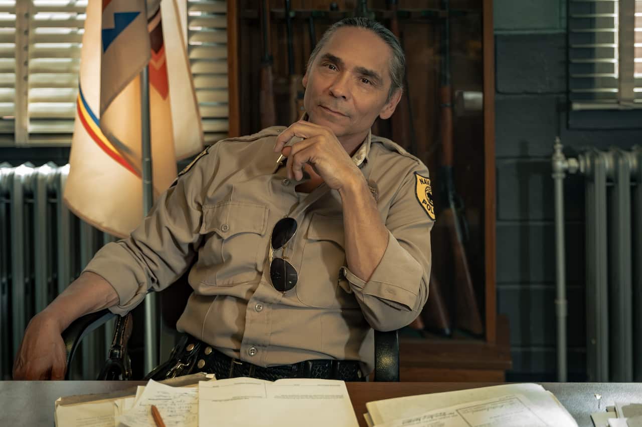 Joe Leaphorn (Zahn McClarnon) in 'Dark Winds'.