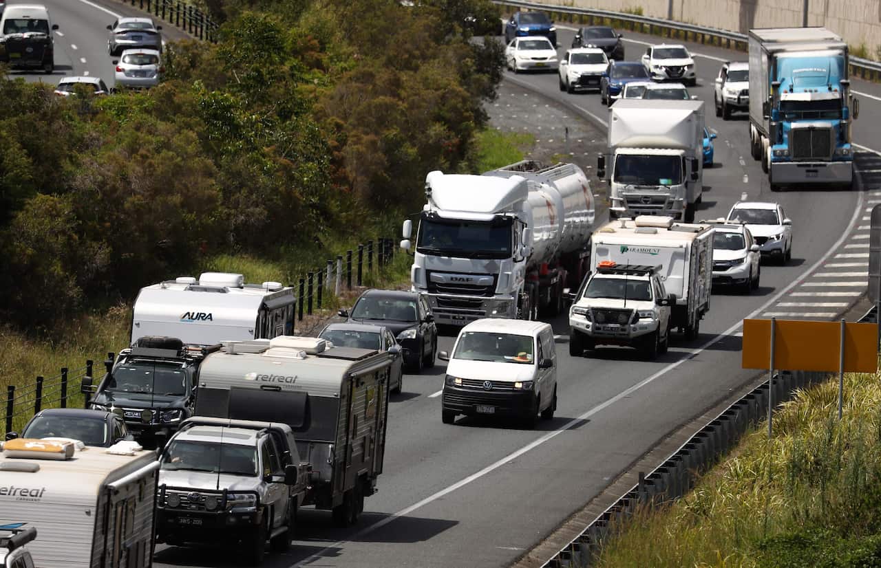 Traffic congestion on a motorway