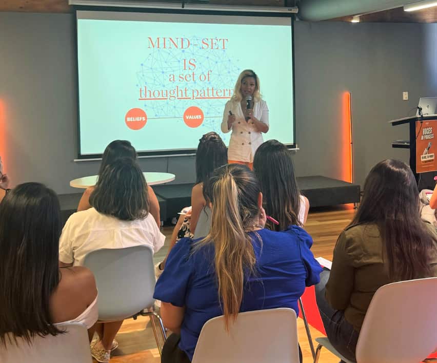 Her talk topics include building confidence, cultivating a growth mindset, embracing individual strengths, and unlocking one’s full potential.