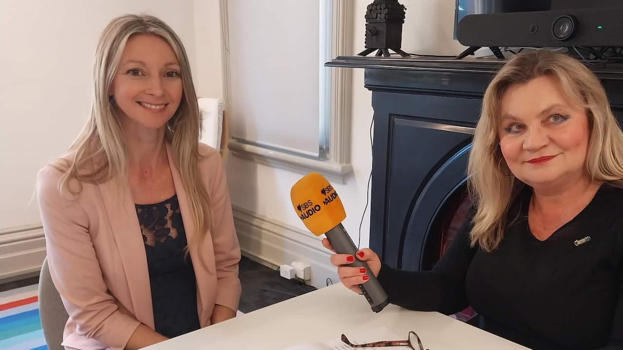 Dr Jasmina Kevrić u razgovoru za SBS Bosnian povodom Sedmice izbjeglica, Cabrini Asylum Seekerand Refugee Health Hub, Melbourne 2025.jpg