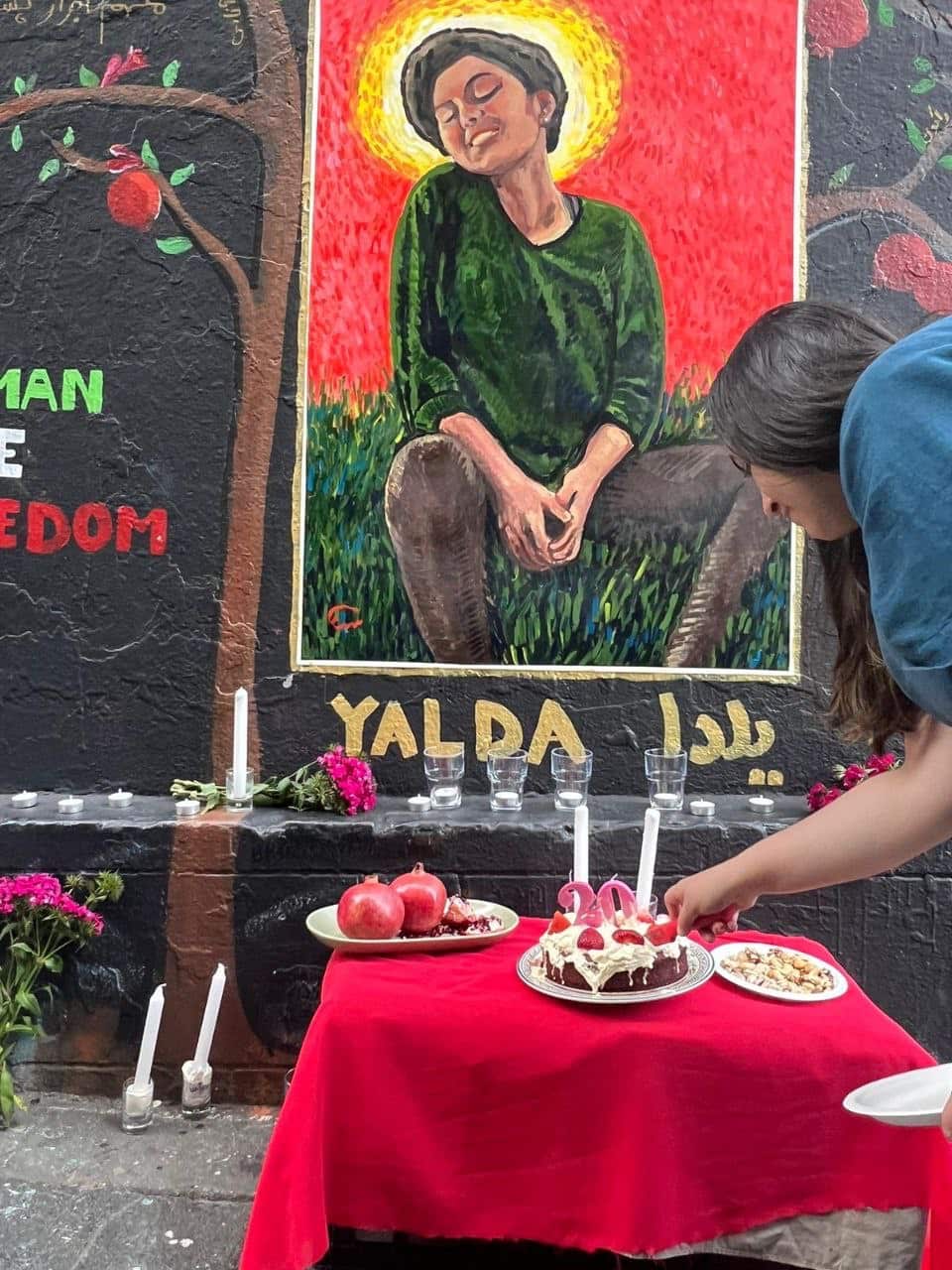 Celebrating Yalda Agha Fazli's birthday, a girl who was arrested in protest, and lost her life after a couple of days being released