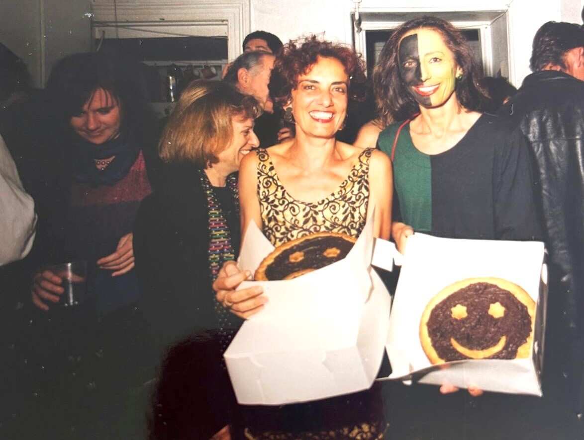 Vittoria Pasquini in 1996 with some friends in Busby's house.