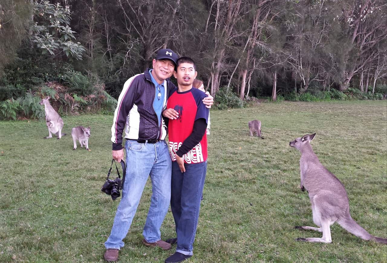 Roland Blancaflor, with his second son, Richard.