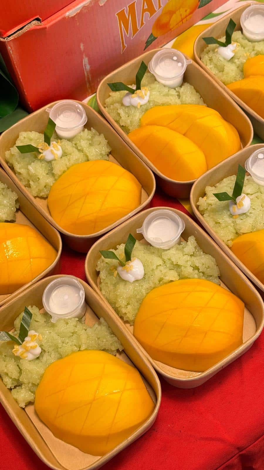 Pandan flavoured sticky rice and mango.jpg