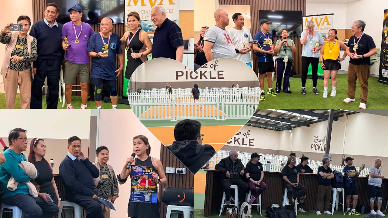Some of the seniors in western Sydney who participated at the inaugural Vintage Pickleball Tournament in Seven Hills NSW.