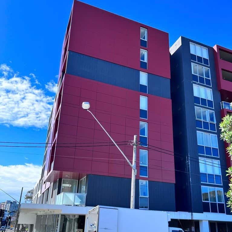 A modern apartment building