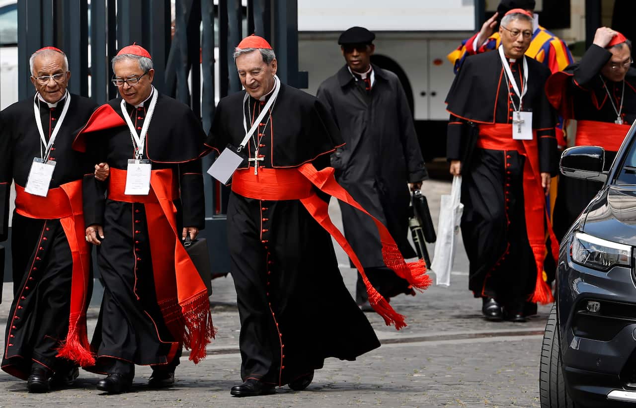 People Pay Tribute To The Late Pope Francis As Vatican Prepares For Conclave
